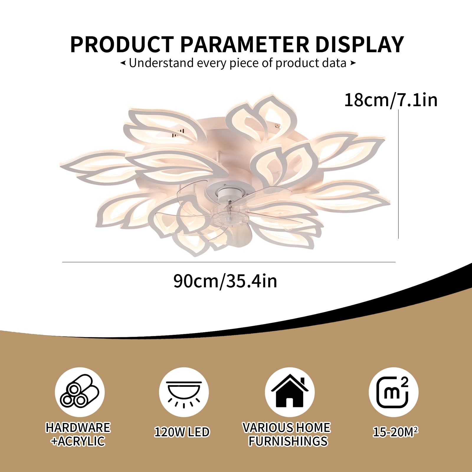 Becailyer 31.4" Modern Ceiling Fan with Lights, LED Flush Mount Ceiling Fans with Remote Control, Dimmable Reversible 3 Colors 6 Speeds, Low Profile 12-Leaves Ceiling Fan for Living Room, Black