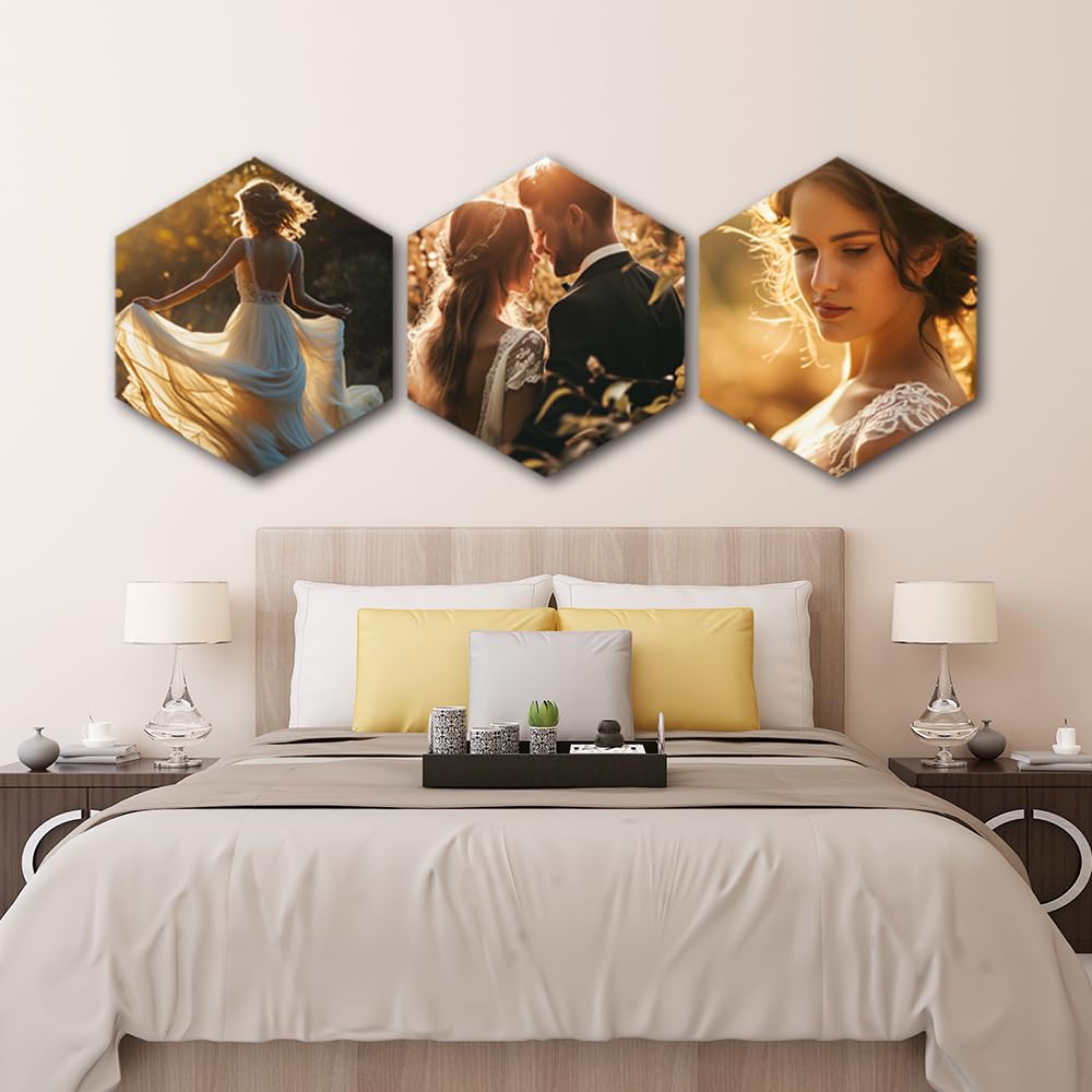 Follmax 3 Piece Custom Canvas Prints with Your Photo