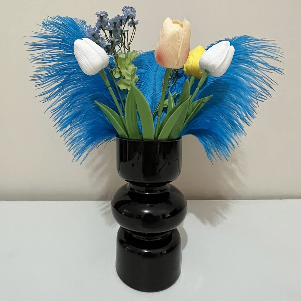 10pcs Large Ostrich Feathers 16-18 inch 40-45 cm Fluffy Feather for Crafts Home Party Decoration Wedding Centerpieces Clothes Vase Decor (White)