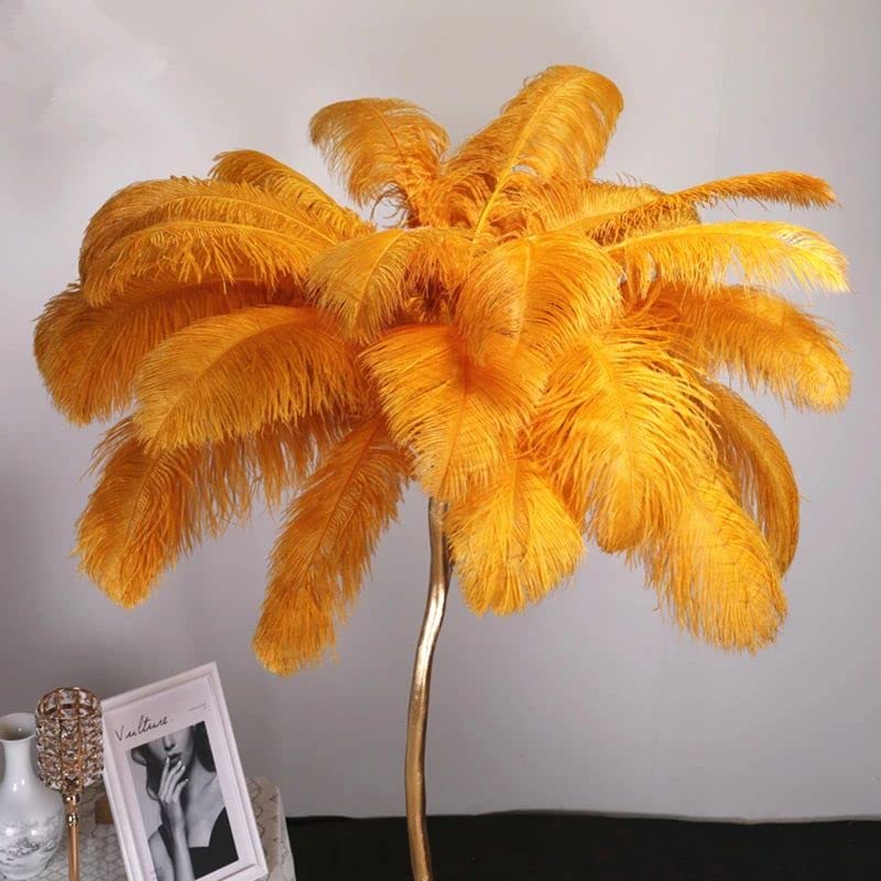 10pcs Large Ostrich Feathers 16-18 inch 40-45 cm Fluffy Feather for Crafts Home Party Decoration Wedding Centerpieces Clothes Vase Decor (White)