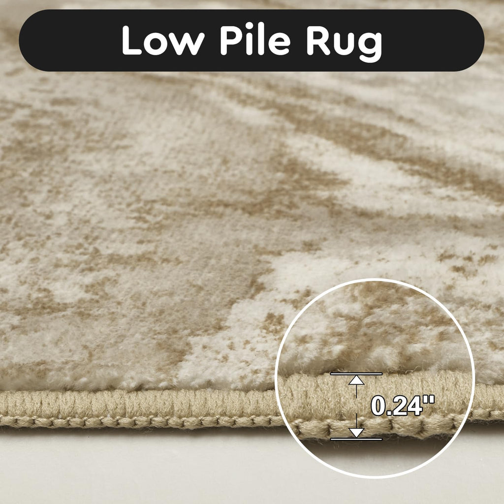 5x7 Area Rugs for Living Room, Modern Abstract Rug for Bedroom, Contemporary Machine Washable Rug, Large Stain Resistant Carpet for Dining Room Playroom Home Office, Pet & Kids Friendly