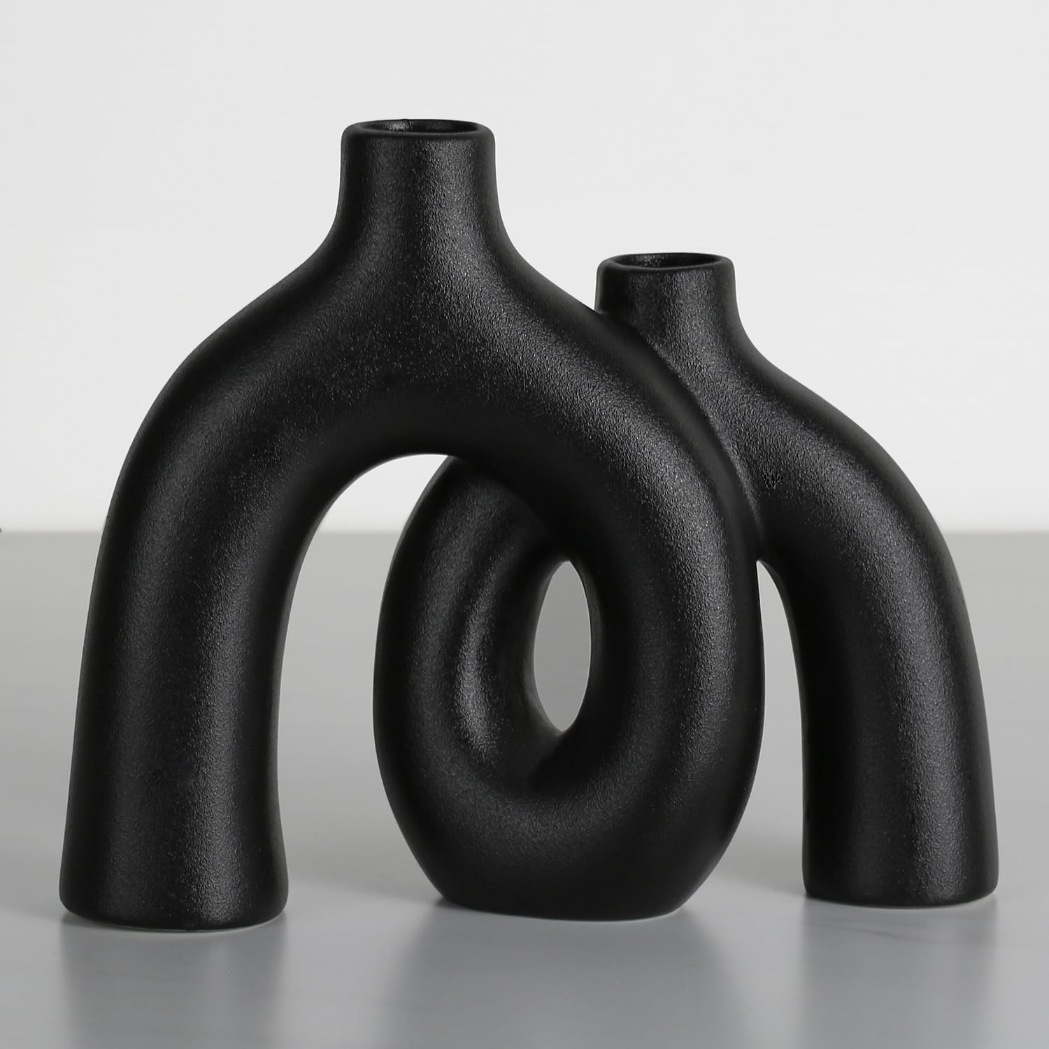 Ceramic Vase, Nordic Modern Boho in Style Decorative Ceramic Aesthetic Flower Vase for Home Decor (Beige)