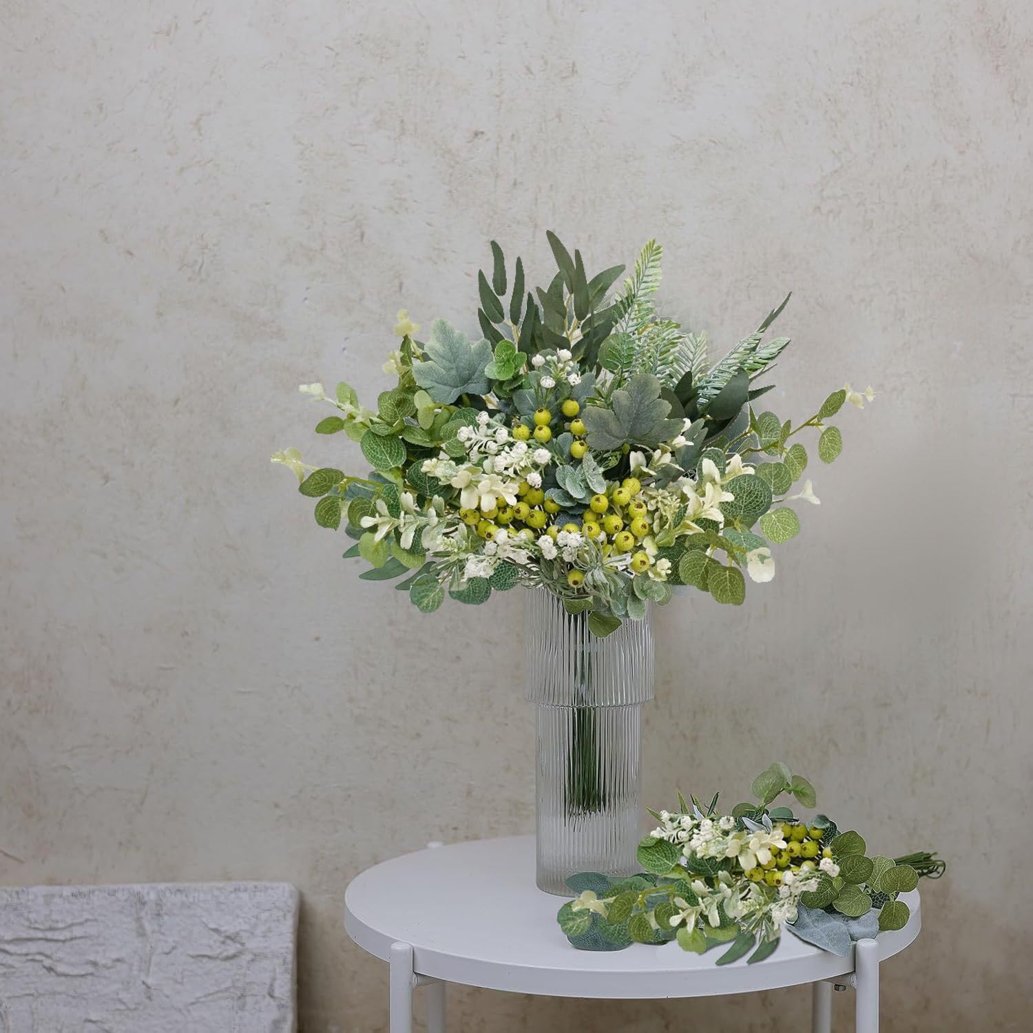 78Pcs Faux Flowers, Artificial Greenery Stems, Greenery for Centerpieces for DIY Bridal Bouquets Wedding Floral Arrangement Table Centerpieces