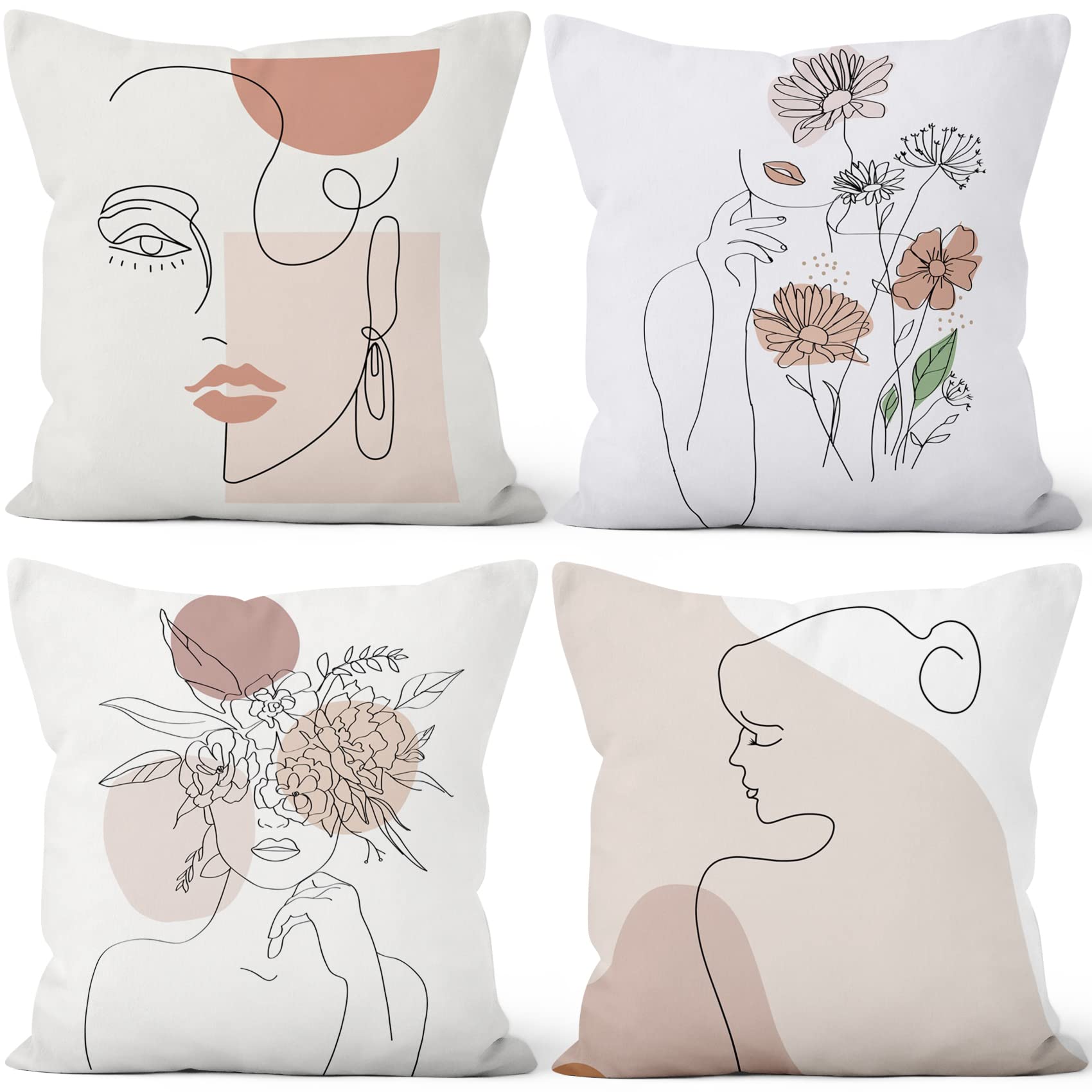 ChloropLastid Blue Gold Marble Throw Pillow Covers 18x18 inch Abstract Marble Texture Luxury Decorative Pillowcase Modern Velvet Square Cushion Cover for Home Sofa Decor Set of 4