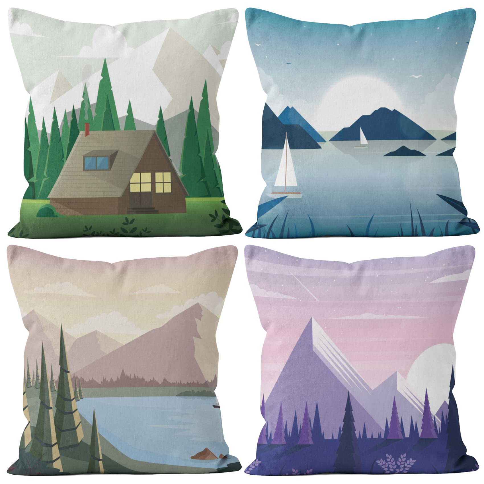 ChloropLastid Blue Gold Marble Throw Pillow Covers 18x18 inch Abstract Marble Texture Luxury Decorative Pillowcase Modern Velvet Square Cushion Cover for Home Sofa Decor Set of 4