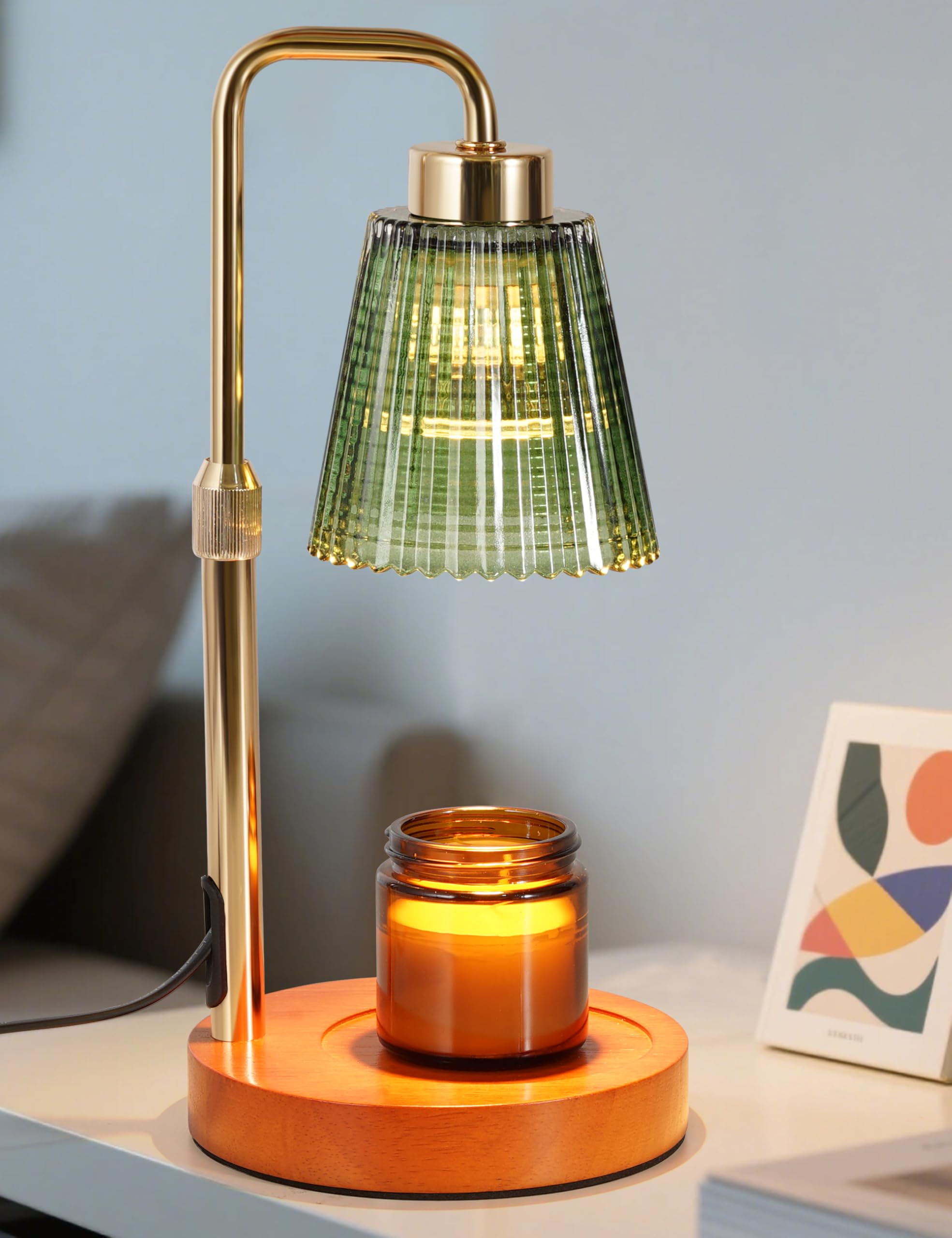 Candle Warmer Lamp with Timer Dimmable, Birthday Gifts for Women Mom, Home Decor Living Room Bedroom Decor, Wax Melt Warmer for Jar Candles with 2 Bulbs