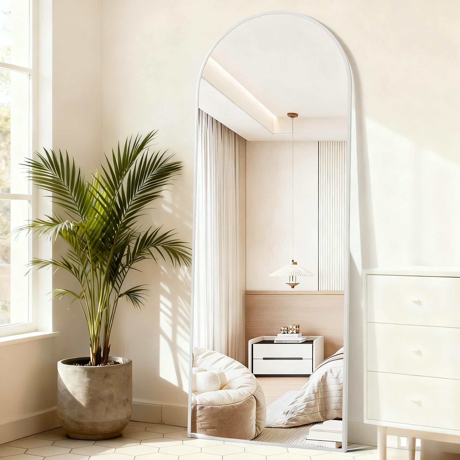 Full Length Mirror, 71"x25" Arch Mirror Floor Mirror with Stand