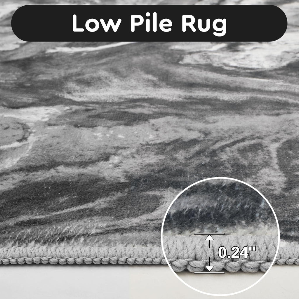 5x7 Area Rugs for Living Room, Modern Abstract Rug for Bedroom, Contemporary Machine Washable Rug, Large Stain Resistant Carpet for Dining Room Playroom Home Office, Pet & Kids Friendly