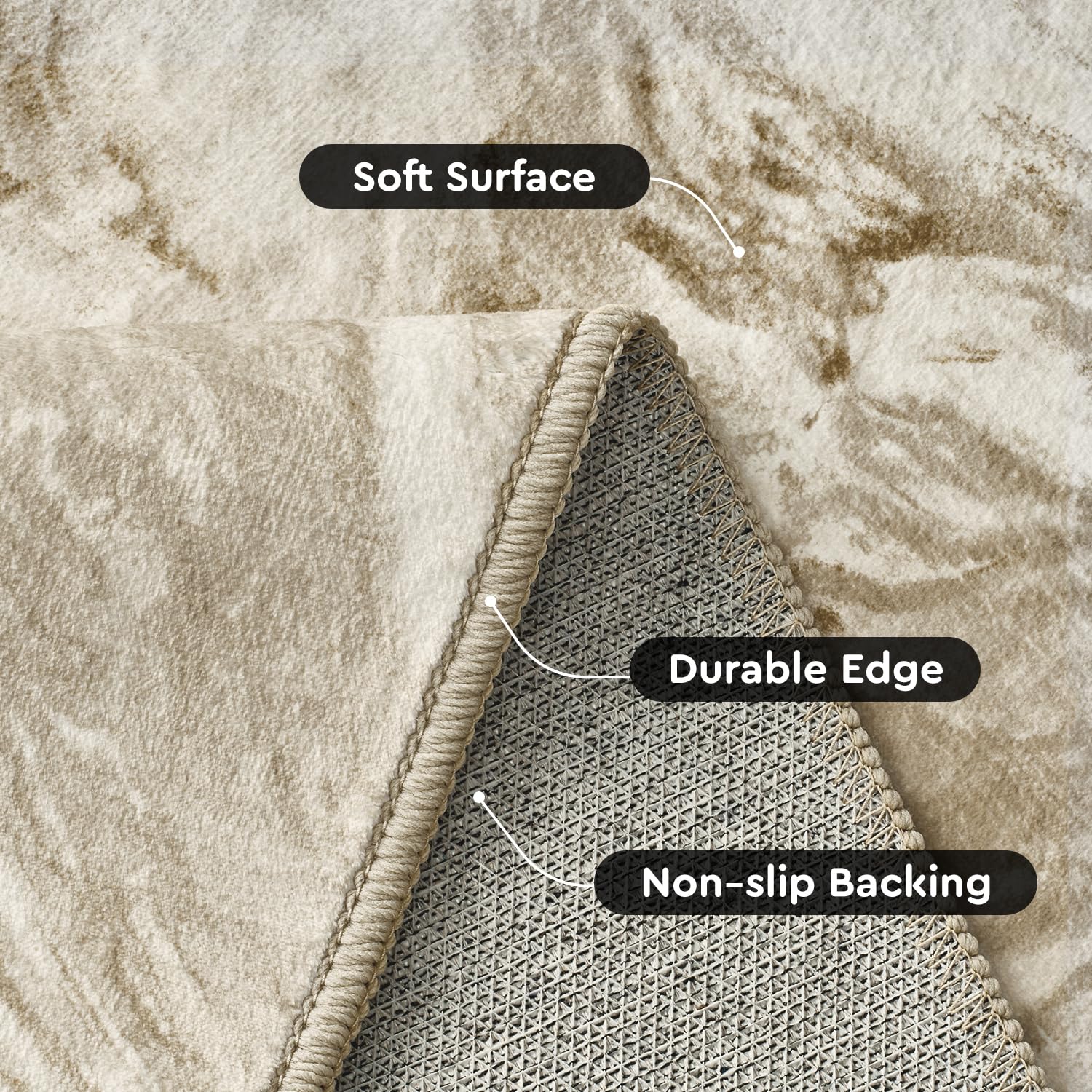 5x7 Area Rugs for Living Room, Modern Abstract Rug for Bedroom, Contemporary Machine Washable Rug, Large Stain Resistant Carpet for Dining Room Playroom Home Office, Pet & Kids Friendly