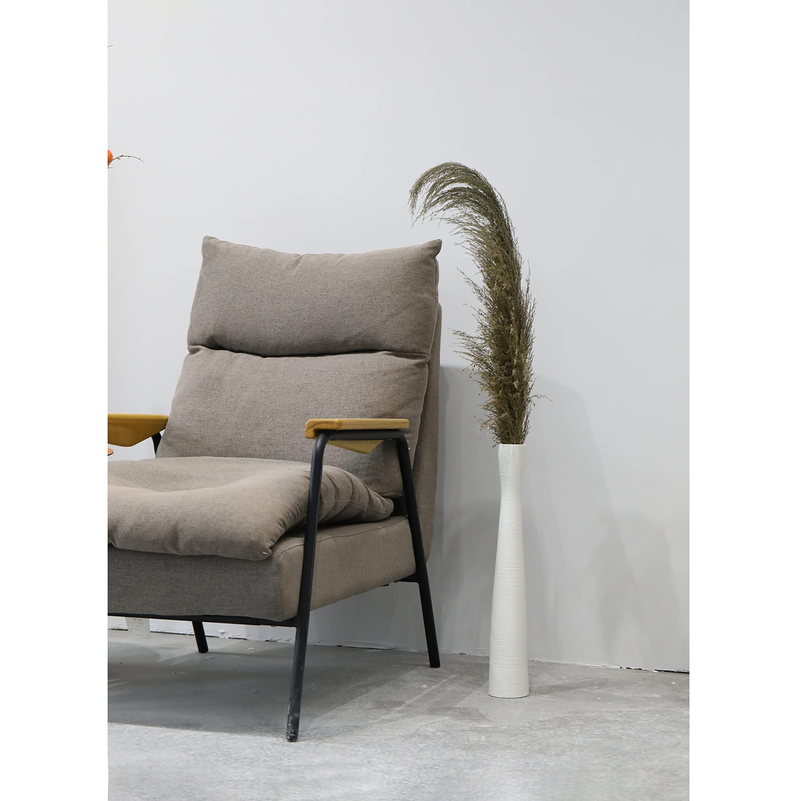 AETVRNI 16" Tall Black Ceramic Vase,Floor Vases for Pampas Grass,Minimalist Style Flower Vases for Modern Decor,Tall Skinny Vase for Entryway,Bookshelf,Fireplace,Shelf Decorative,Black 40cm