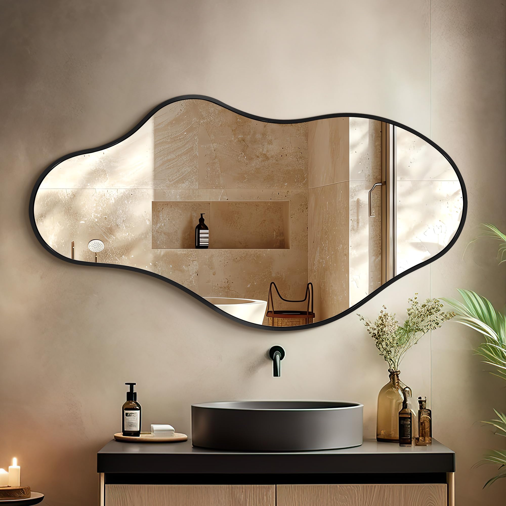 Irregular Wall Mirror - Wall Mirrors Decorative 22"x 36"
