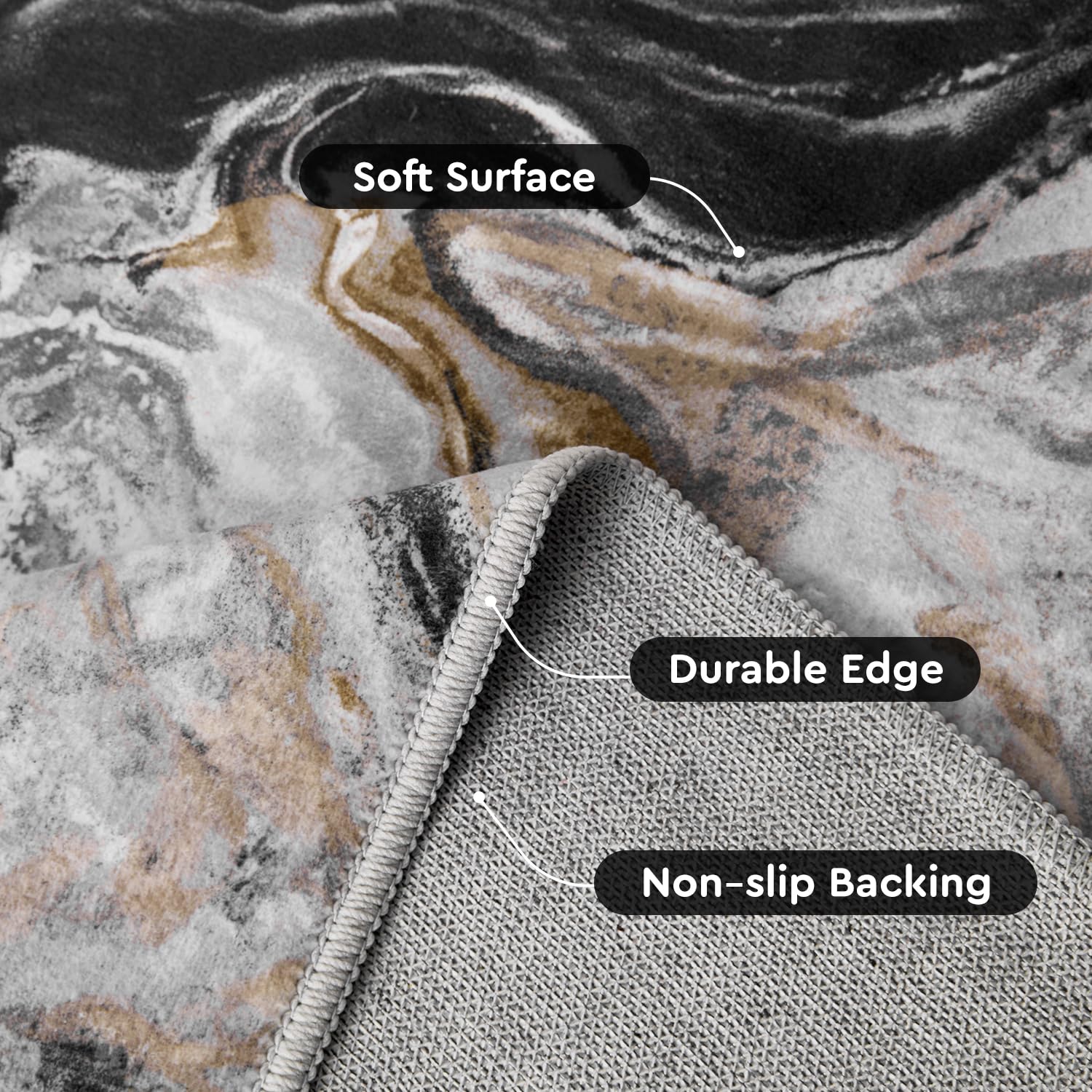 5x7 Area Rugs for Living Room, Modern Abstract Rug for Bedroom, Contemporary Machine Washable Rug, Large Stain Resistant Carpet for Dining Room Playroom Home Office, Pet & Kids Friendly