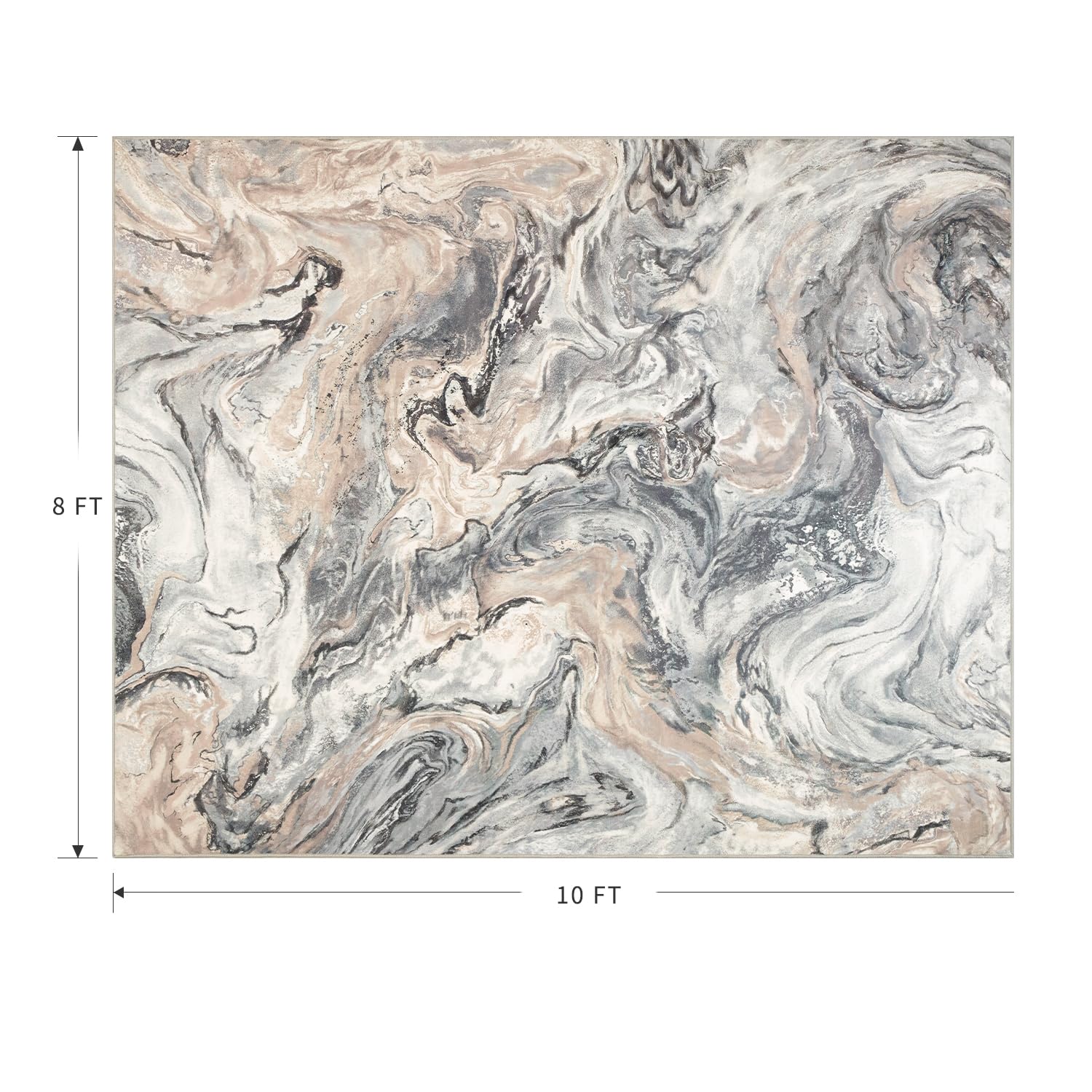 5x7 Area Rugs for Living Room, Modern Abstract Rug for Bedroom, Contemporary Machine Washable Rug, Large Stain Resistant Carpet for Dining Room Playroom Home Office, Pet & Kids Friendly