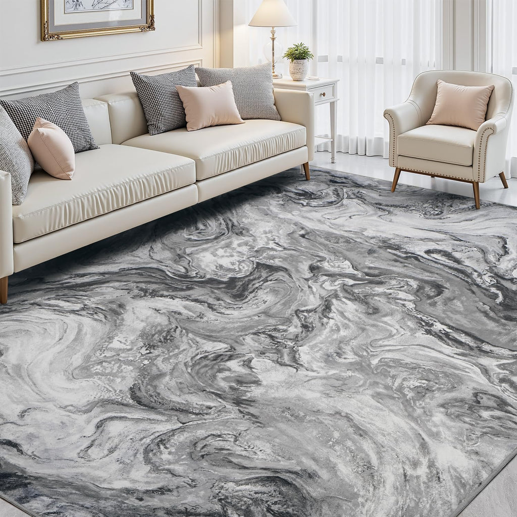 5x7 Area Rugs for Living Room, Modern Abstract Rug for Bedroom, Contemporary Machine Washable Rug, Large Stain Resistant Carpet for Dining Room Playroom Home Office, Pet & Kids Friendly