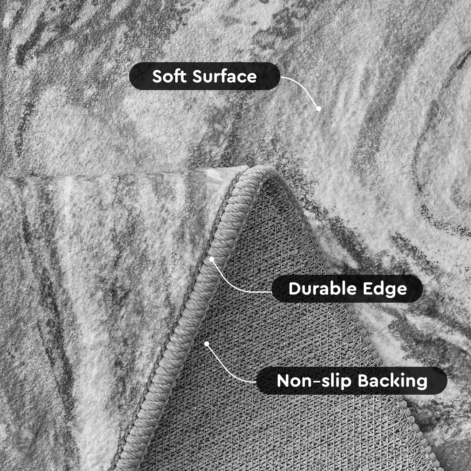 5x7 Area Rugs for Living Room, Modern Abstract Rug for Bedroom, Contemporary Machine Washable Rug, Large Stain Resistant Carpet for Dining Room Playroom Home Office, Pet & Kids Friendly